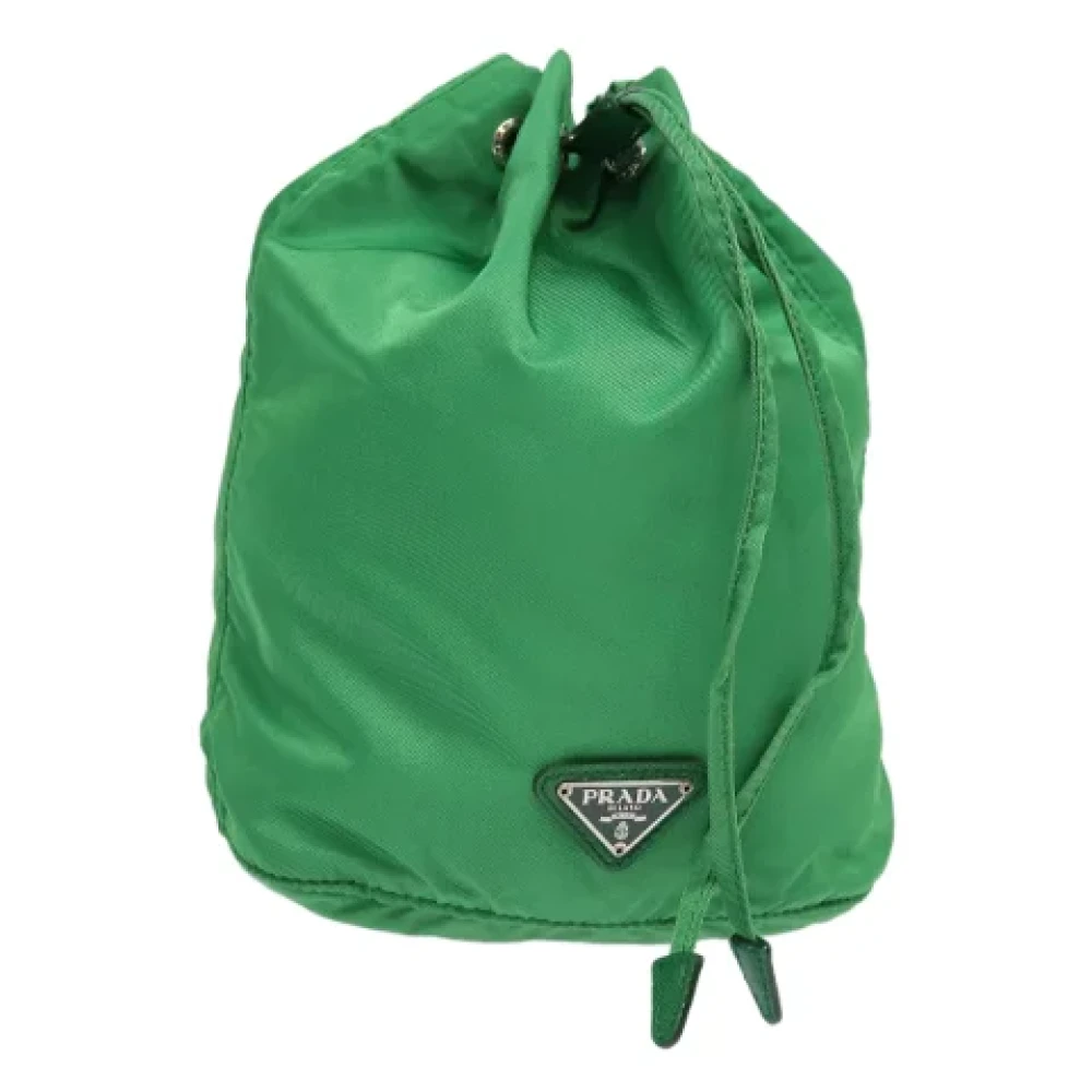 Prada Vintage Pre-owned Nylon pouches Green Dames