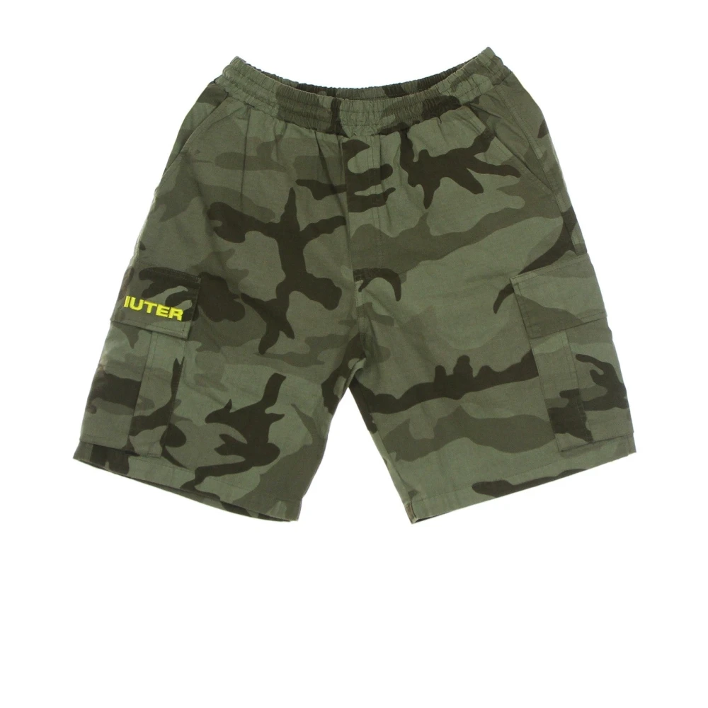 IUTER Camo Cargo Shorts Lättviktsbomull Green, Herr