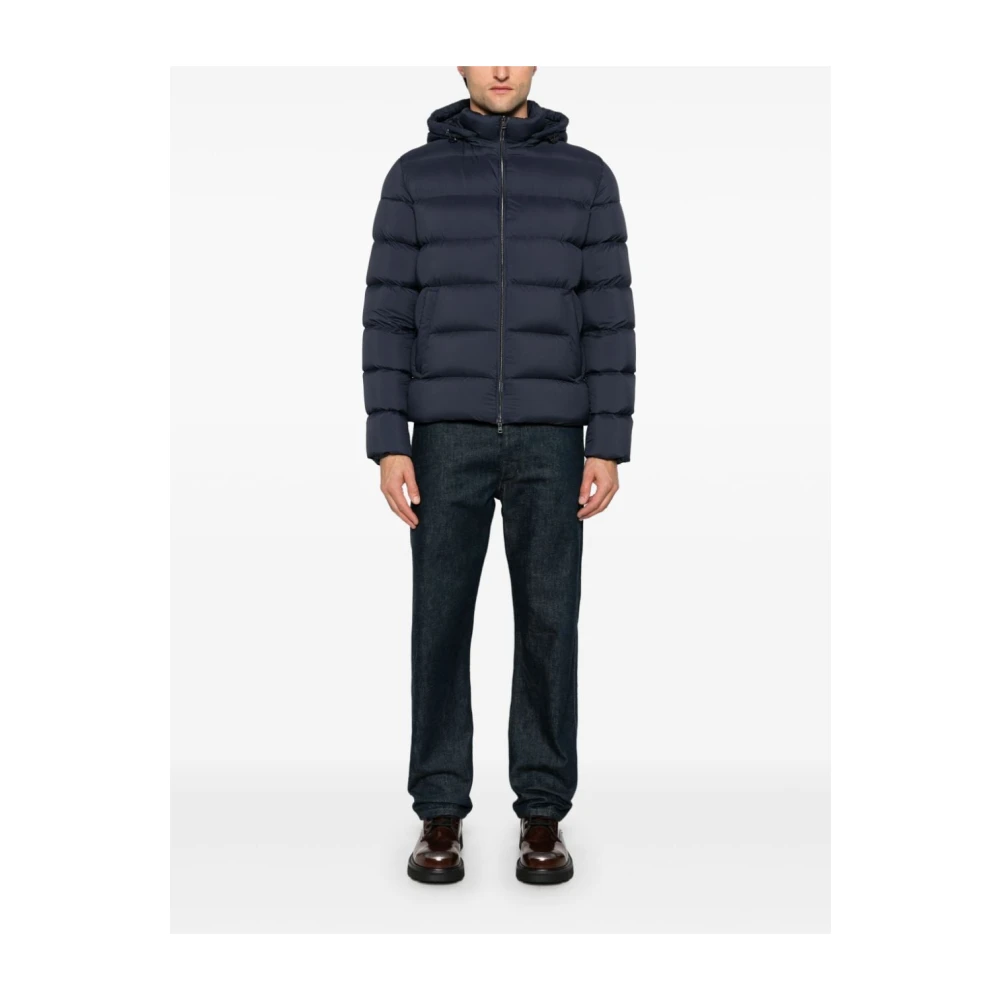 Herno Blauwe Parka Jas voor Mannen Blue Heren