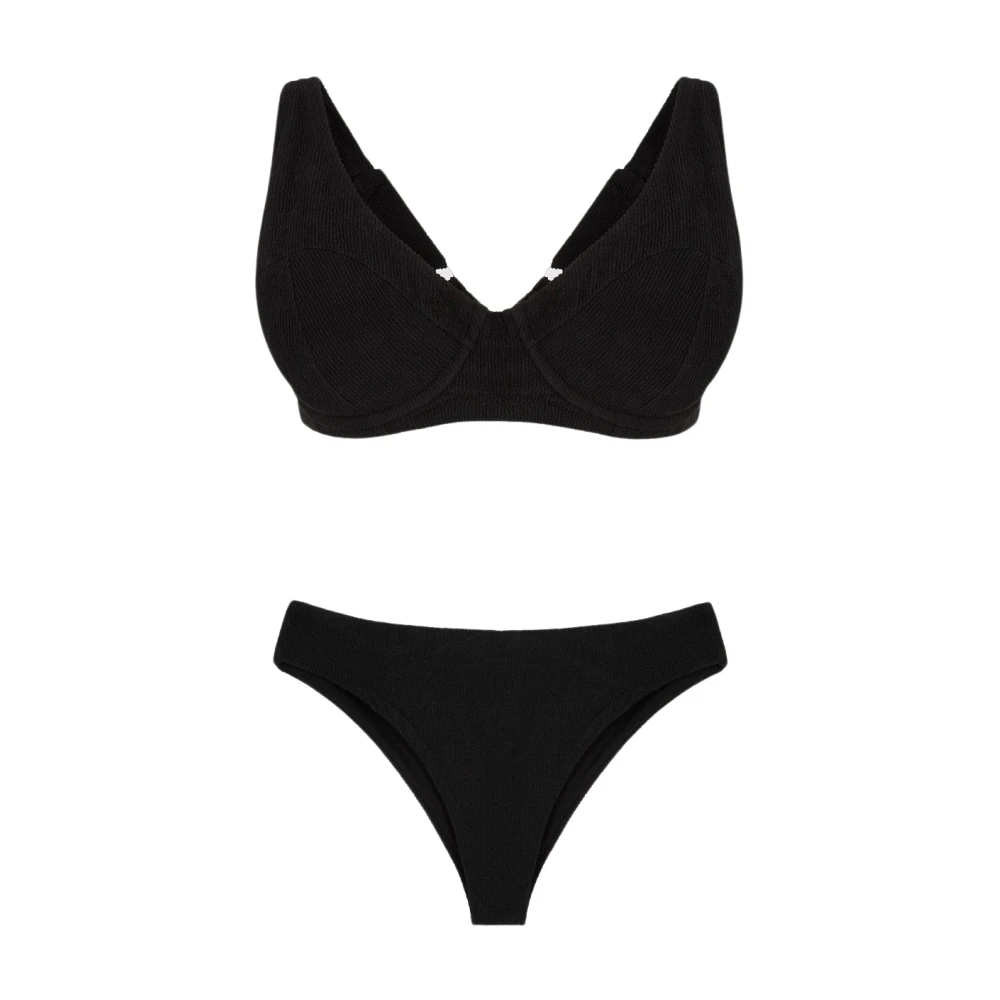 Me-Fui Geëmbosseerde zwarte bikiniset met beugel Black Dames