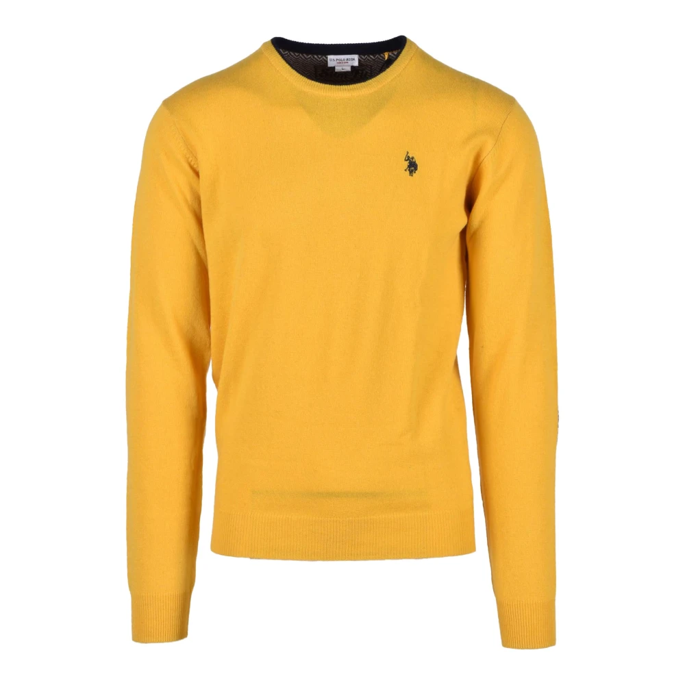 U.s. Polo Assn. Wolmix Cashmere Trui Yellow Heren