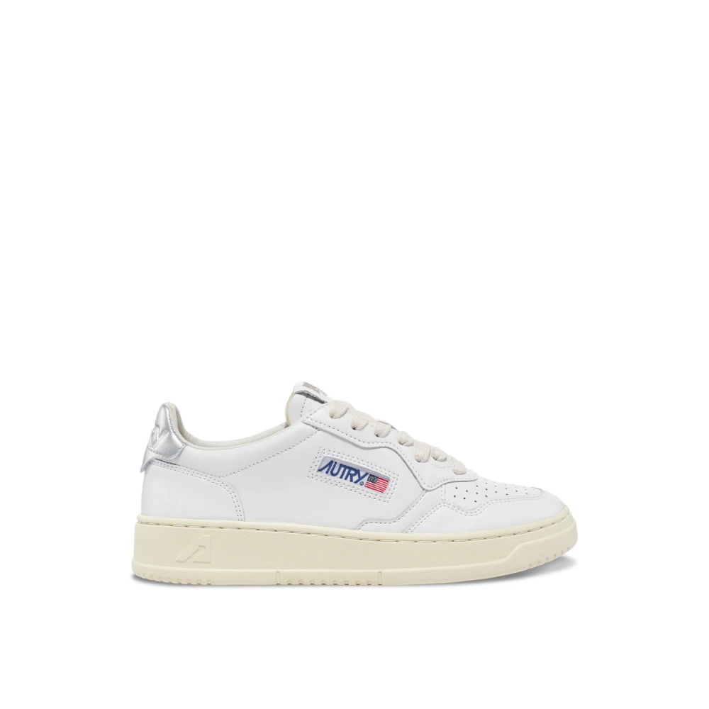 Autry Vintage Stil Låg Topp Läder Sneakers White, Dam