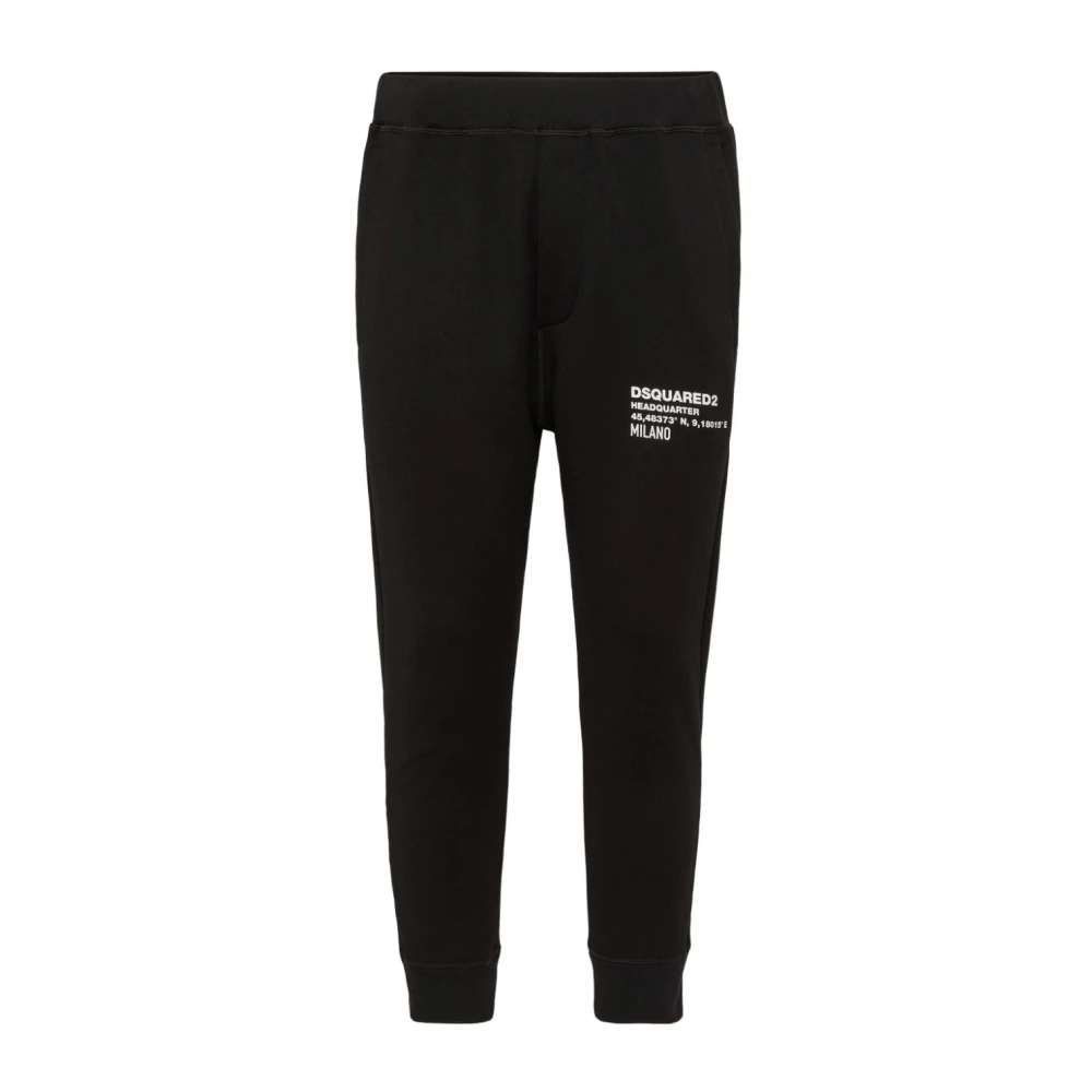Dsquared2 Zwarte Dean Fit Joggingbroek Black Heren