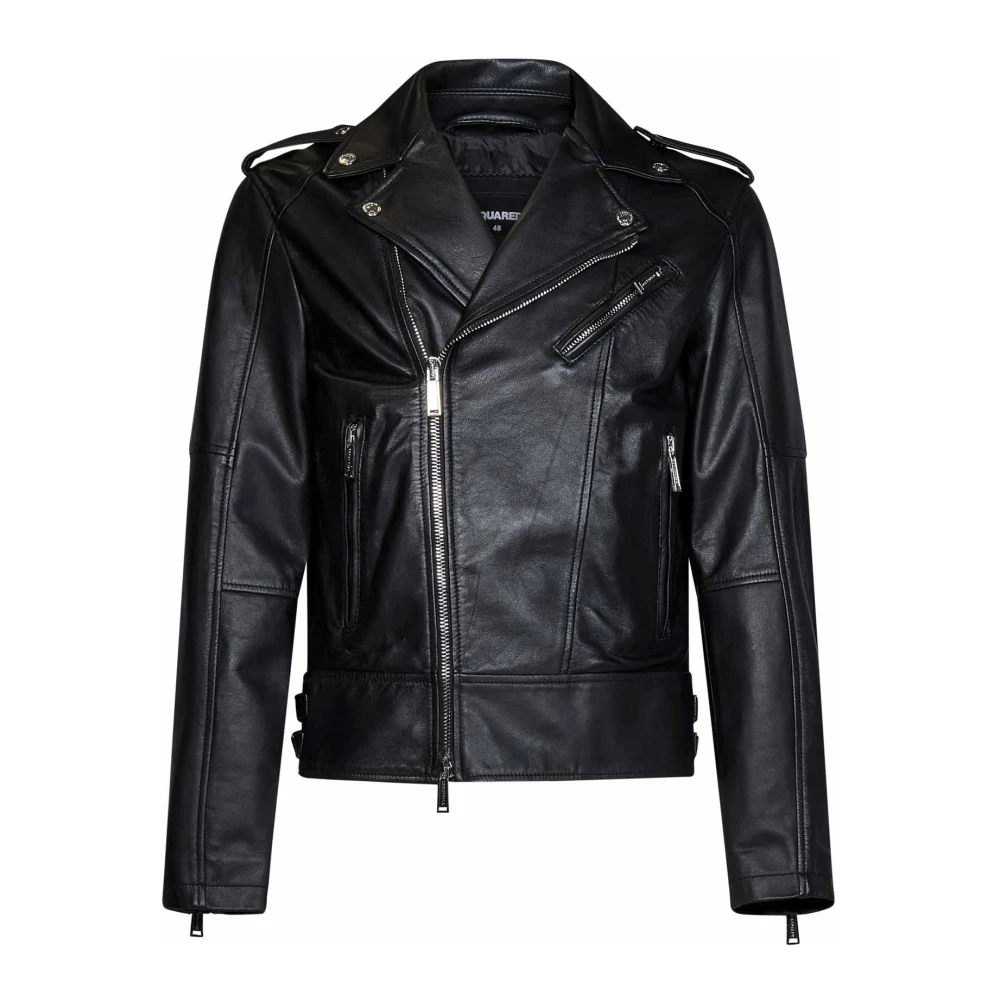 Jackets > Leather Jackets - - Dsquared2 - Modalova