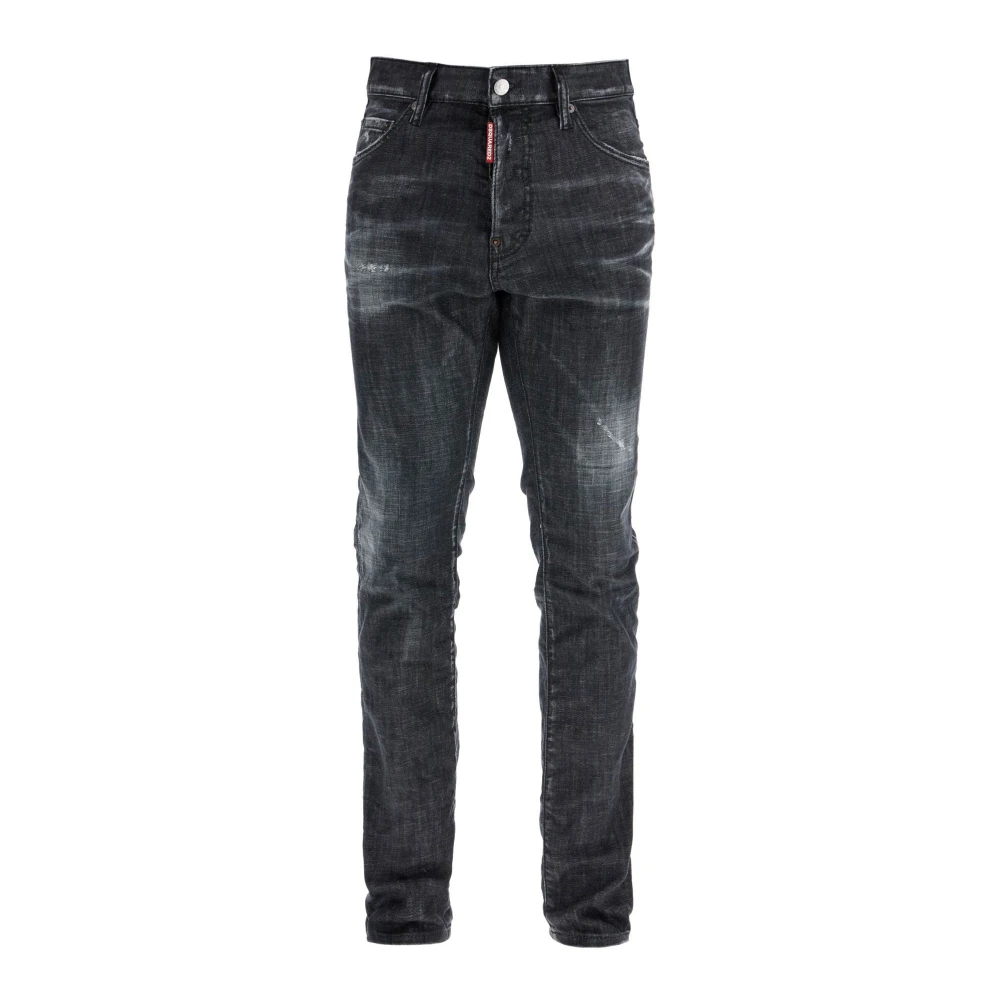 Dsquared2 Urban Zwarte Katoenen Slim Fit Jeans Black Heren