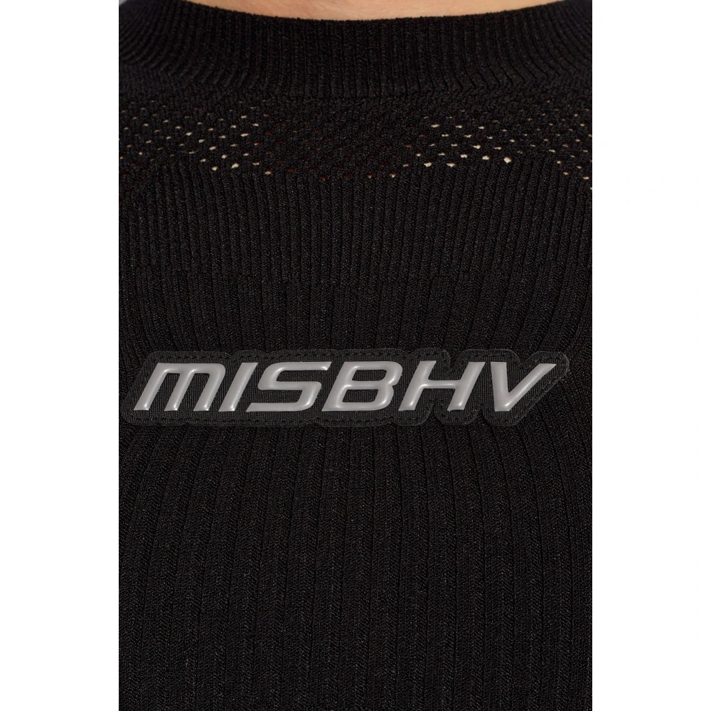 Misbhv Opengebreid T-shirt Black Heren