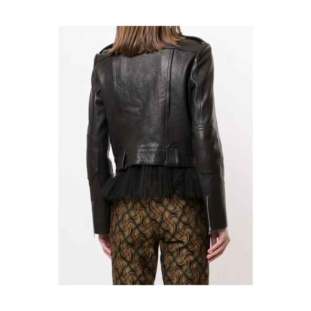 Khaite Zwarte lamsskin Cordelia leren jas Black Dames