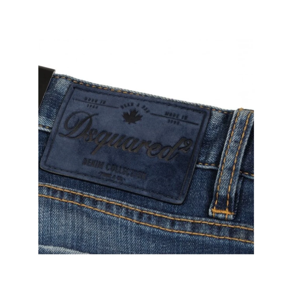 Dsquared2 Luxe Blauwe Slim Jeans Blue Heren
