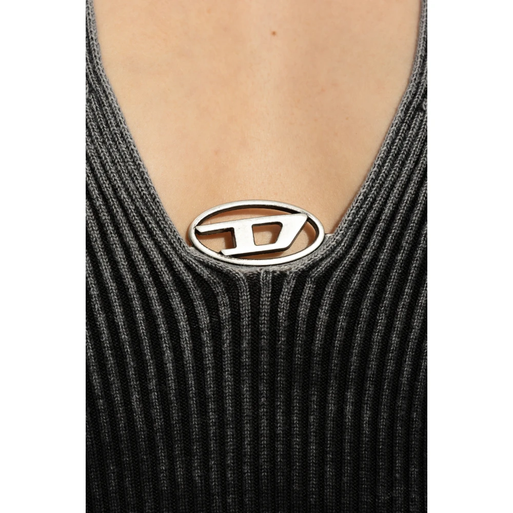 Diesel Gestreepte jurk `M-Larisa` Black Dames