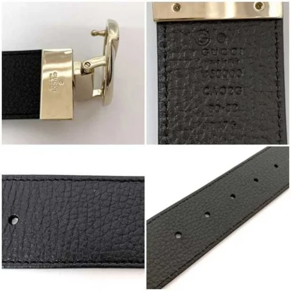 Gucci Vintage Pre-owned Leather belts Black Dames
