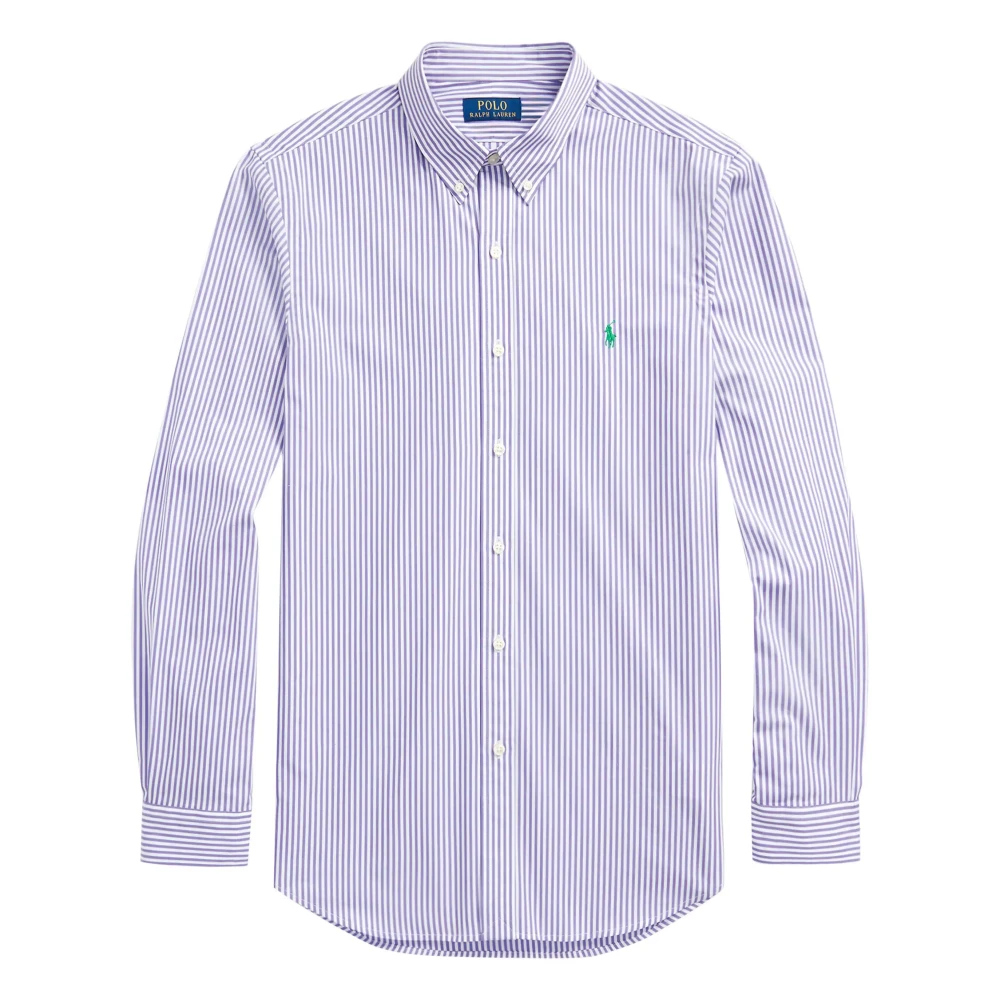 Polo Ralph Lauren Gestreept katoenen overhemd Purple Heren