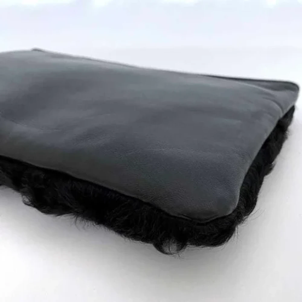 Loewe Pre-owned Leather clutches Black Dames