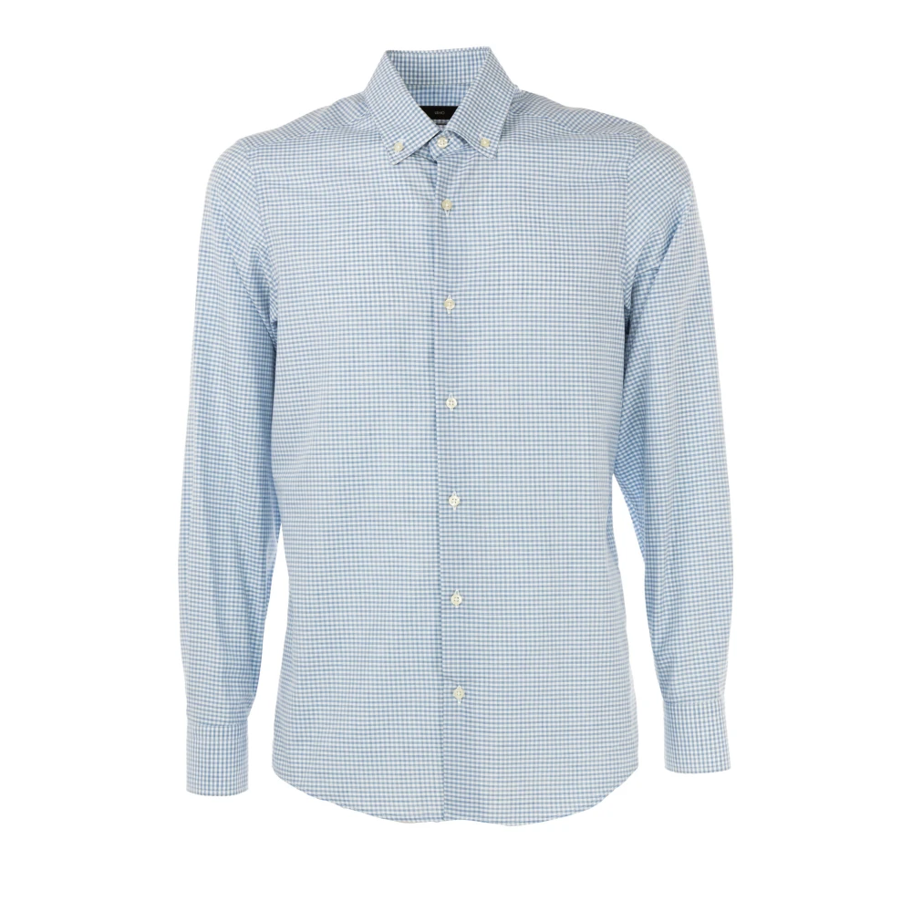 Liu Jo Heren geruite overhemd Outlet Prijs Blue Heren