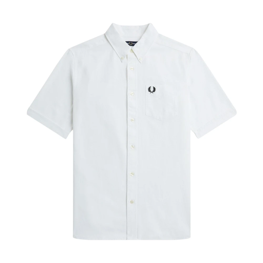 Fred Perry Oxford Overhemd voor Mannen White Heren