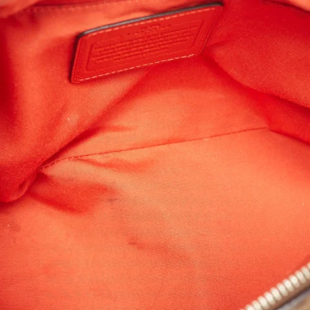 Coach Pre-owned Coated canvas handbags Orange Dames