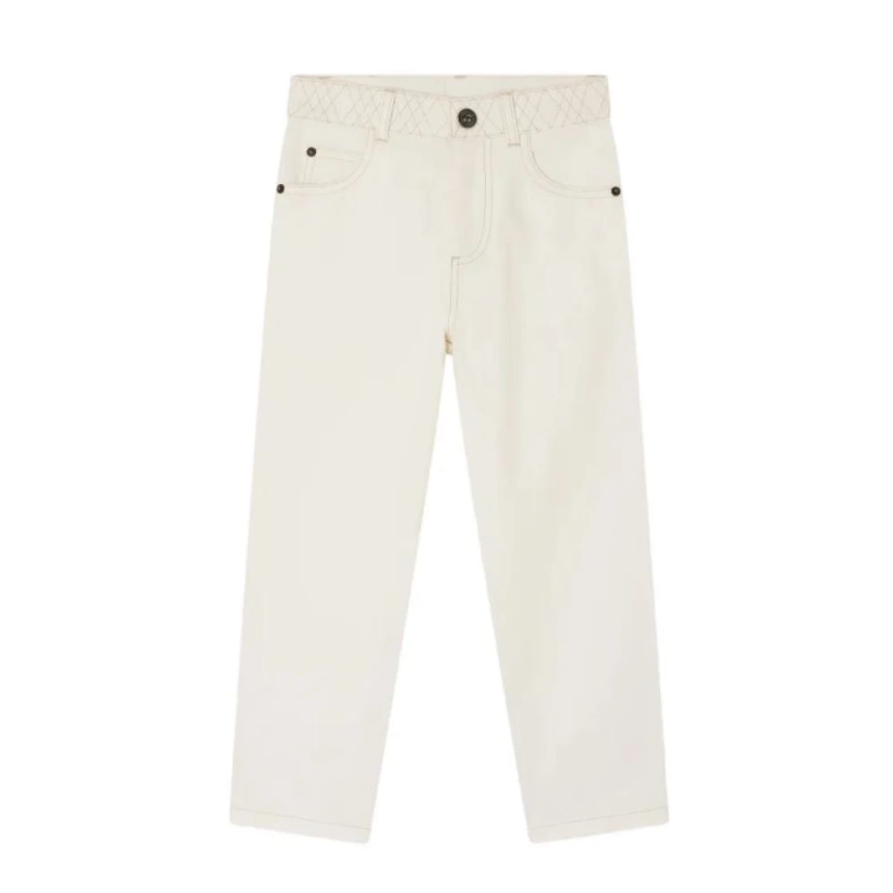 Bonpoint Unisex Kids Beige Trousers, 12 Y, Eloha Trousers