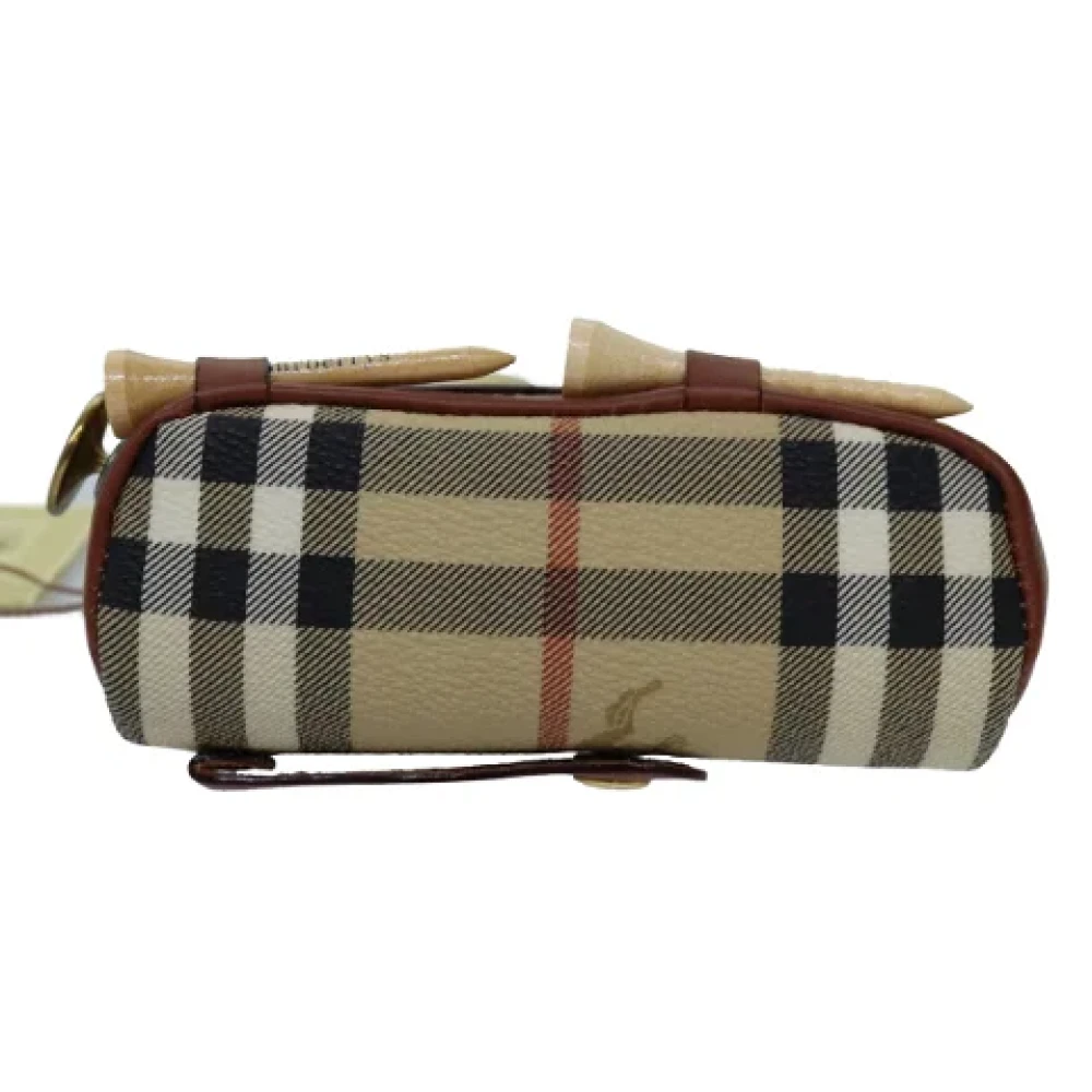 Burberry Vintage Pre-owned Leather pouches Beige Dames