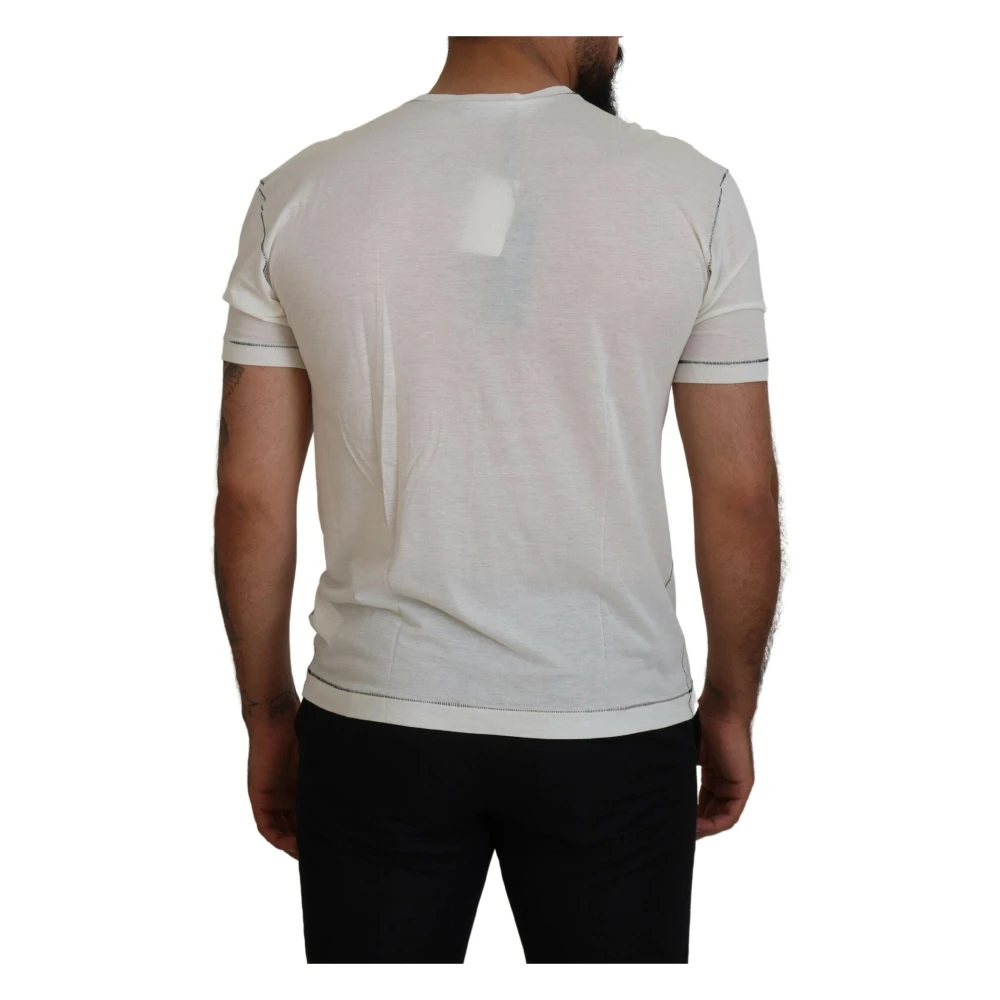 Dolce & Gabbana Wit Bedrukt Heren T-shirt White Heren