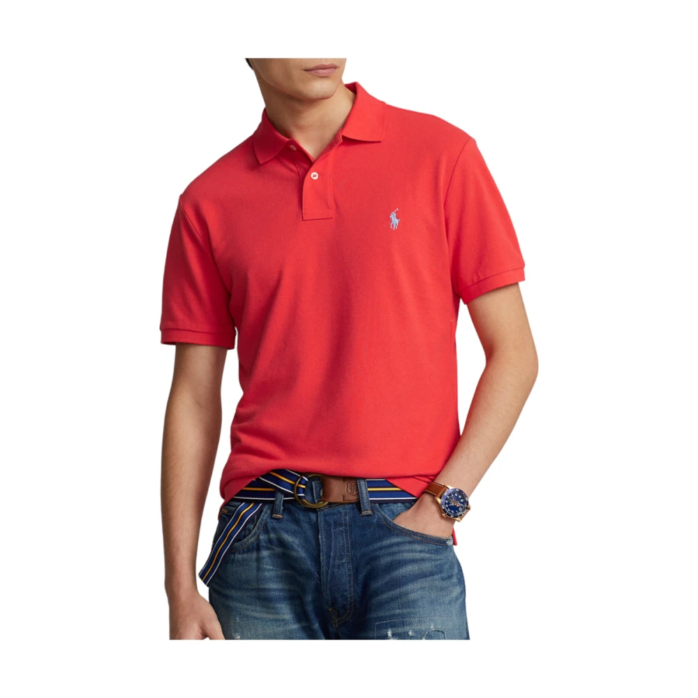 Ralph Lauren Heren Rode Slim Fit Polo Shirt Red Heren