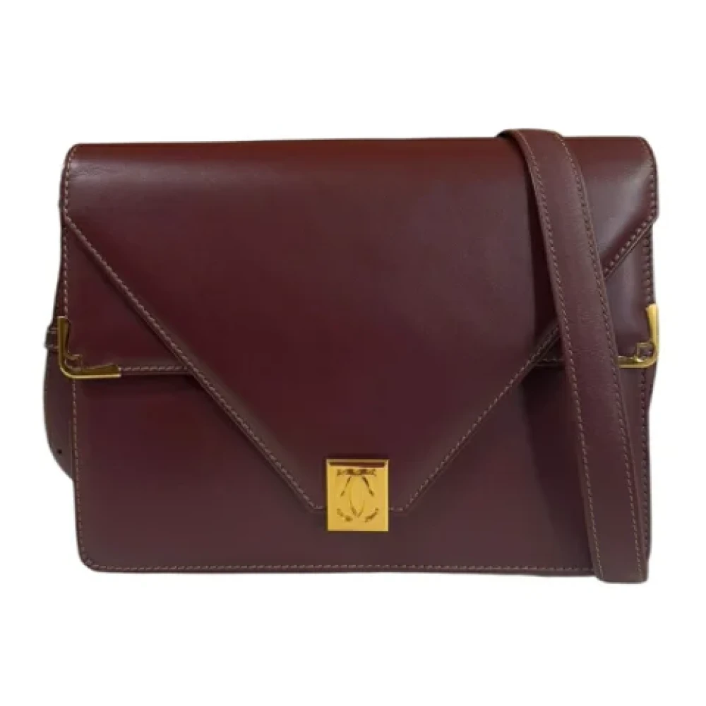 Cartier Vintage Pre-owned Leather shoulder-bags Red Dames