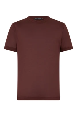 Silkes T-shirt med rund hals