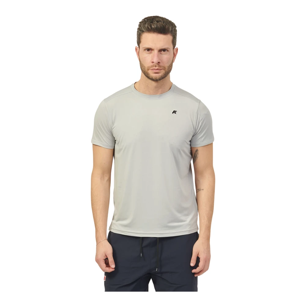 K-way Sneldrogend Grijs T-shirt met UV-bescherming Gray Heren