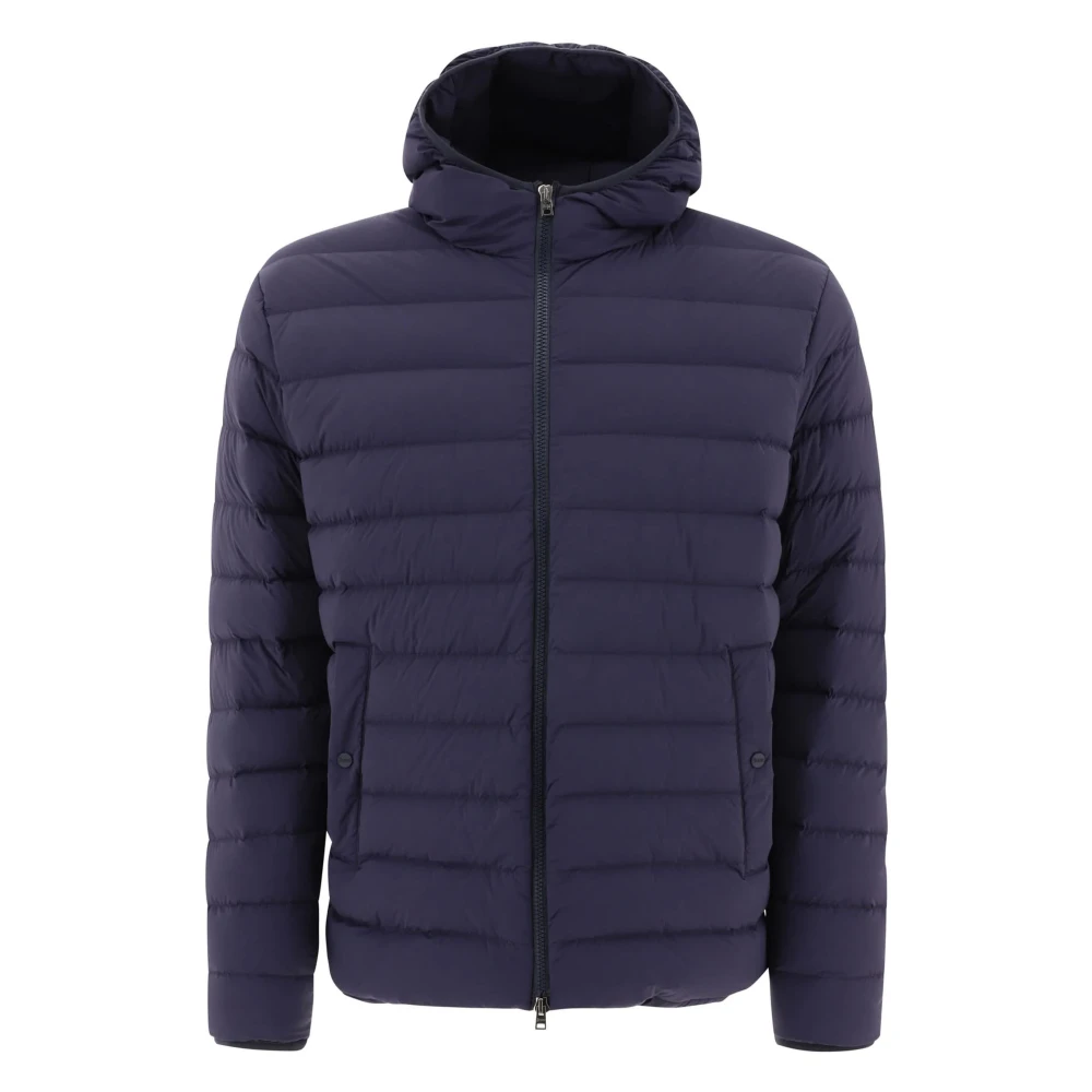 Herno Blauwe Piumino Jas Blue Heren