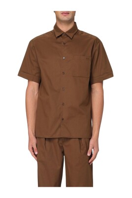 chemise-casual-classique-marron
