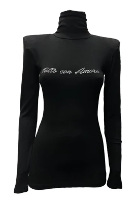 Svart Turtleneck Tröja