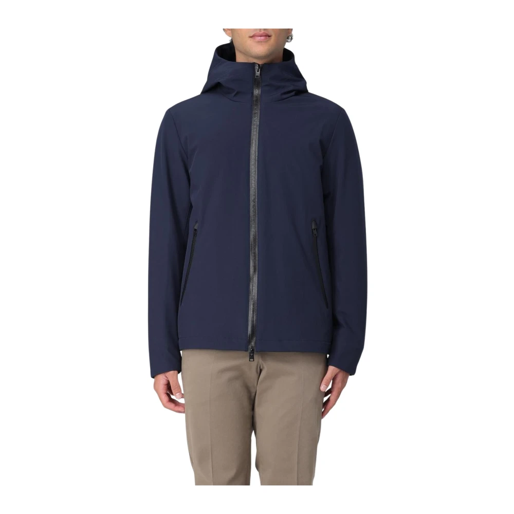 Woolrich Men's Blue Hooded Jacket
