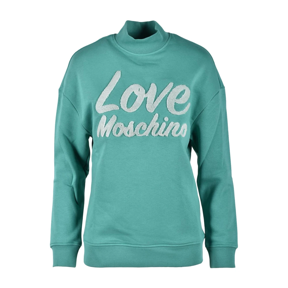 Love Moschino Groene Sweatshirt voor Vrouwen Green Dames