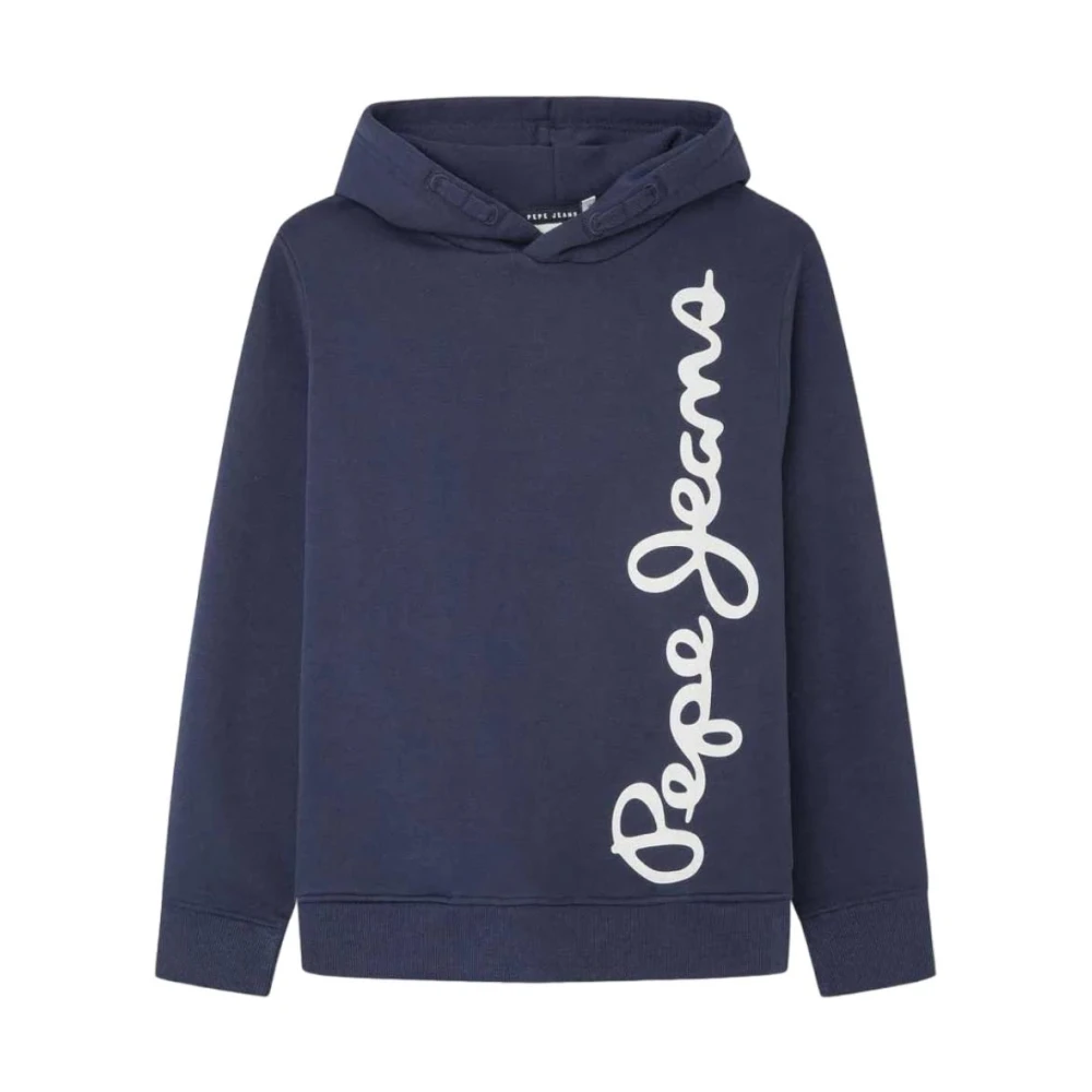 Pepe Jeans Boys Blue Kids Sweatshirts, 4 Y, Waldo Hoodie