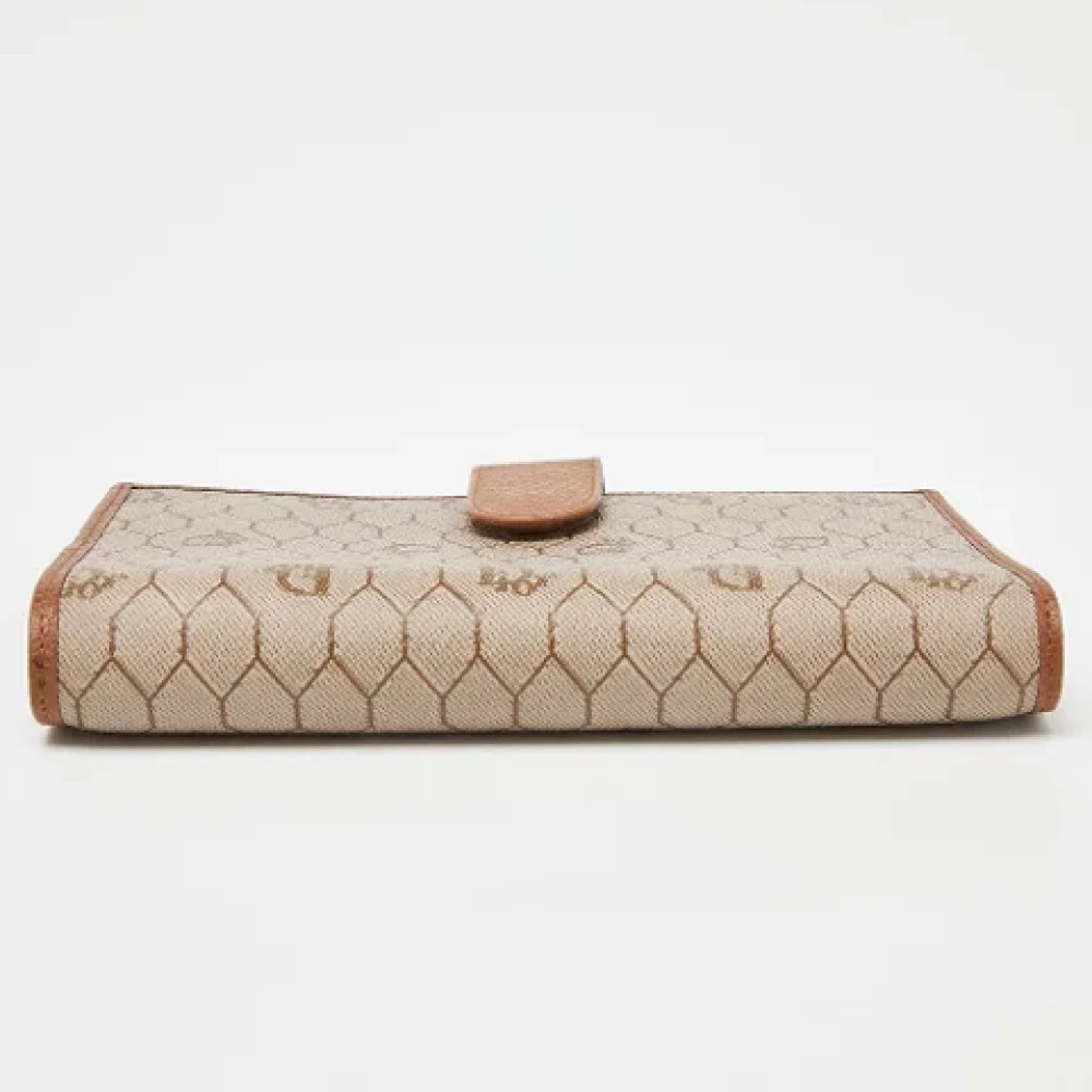 Dior Vintage Pre-owned Leather travel-bags Beige Dames