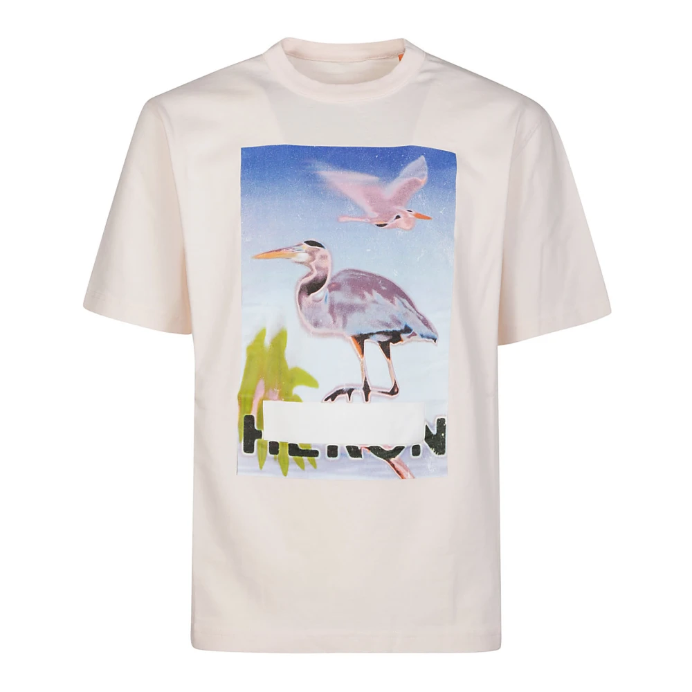 Heron Preston Roze Paarse Gecensureerde T-Shirt White Heren