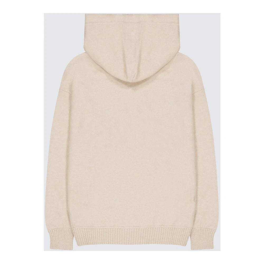 Laneus Comfortabele Hoodie in Cashmere Zijde Beige Heren