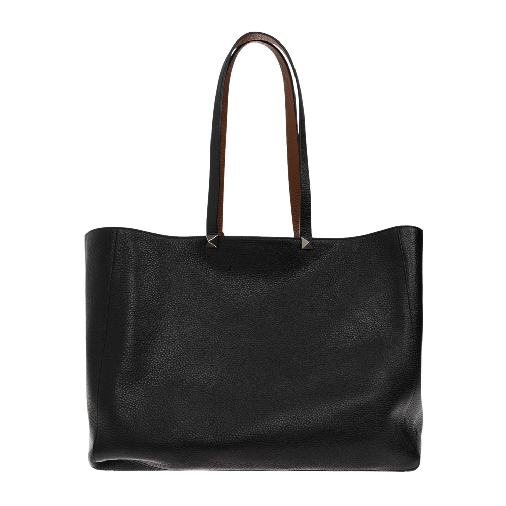 Valentino Garavani Leather Bag - Male - Shopping Bags - Black - One Size - Bags