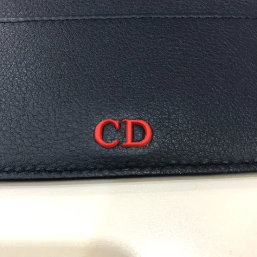 Dior Vintage Pre-owned Leather home-office Blue Heren