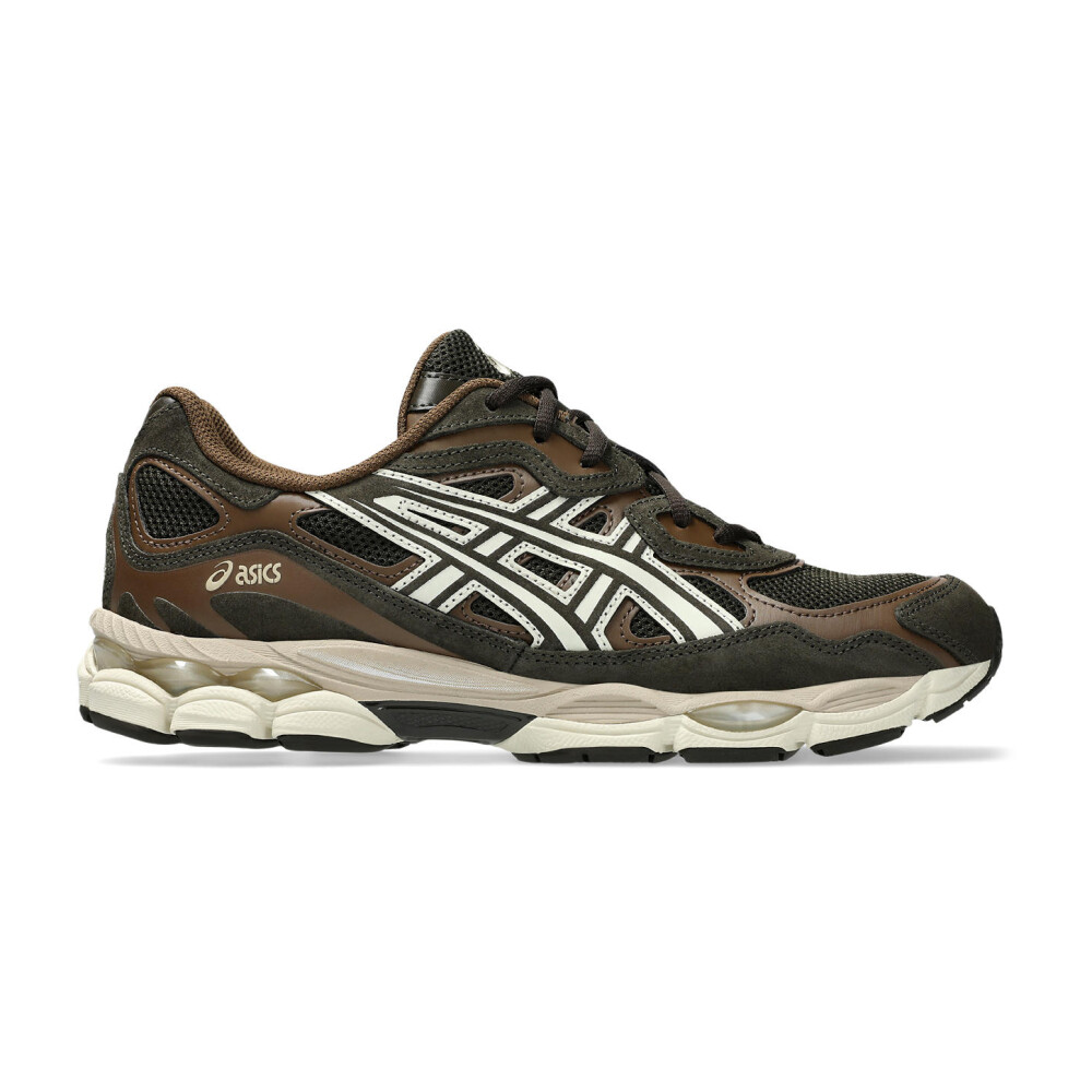 Sportieve Zwarte Leren Sneakers met Stijlvolle Details Asics Heren Miinto