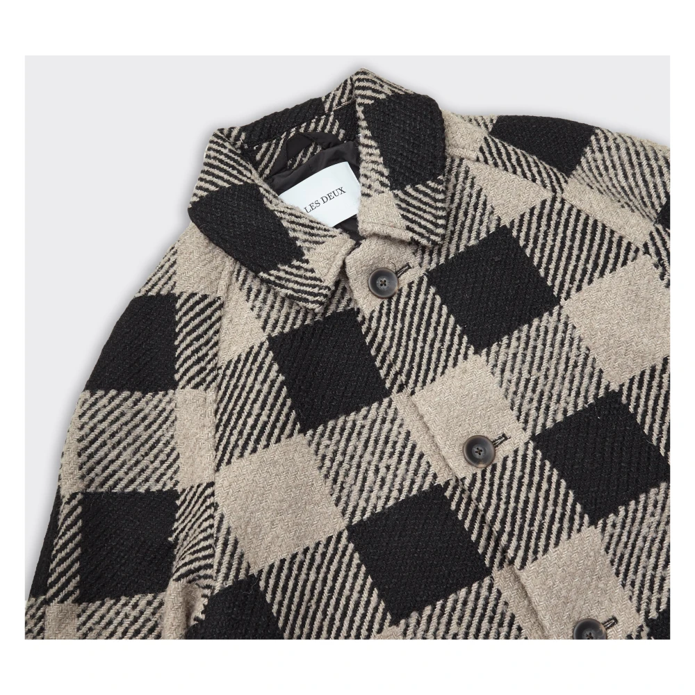 Les Deux Check Beige Nero Jas 3.0 Beige Heren