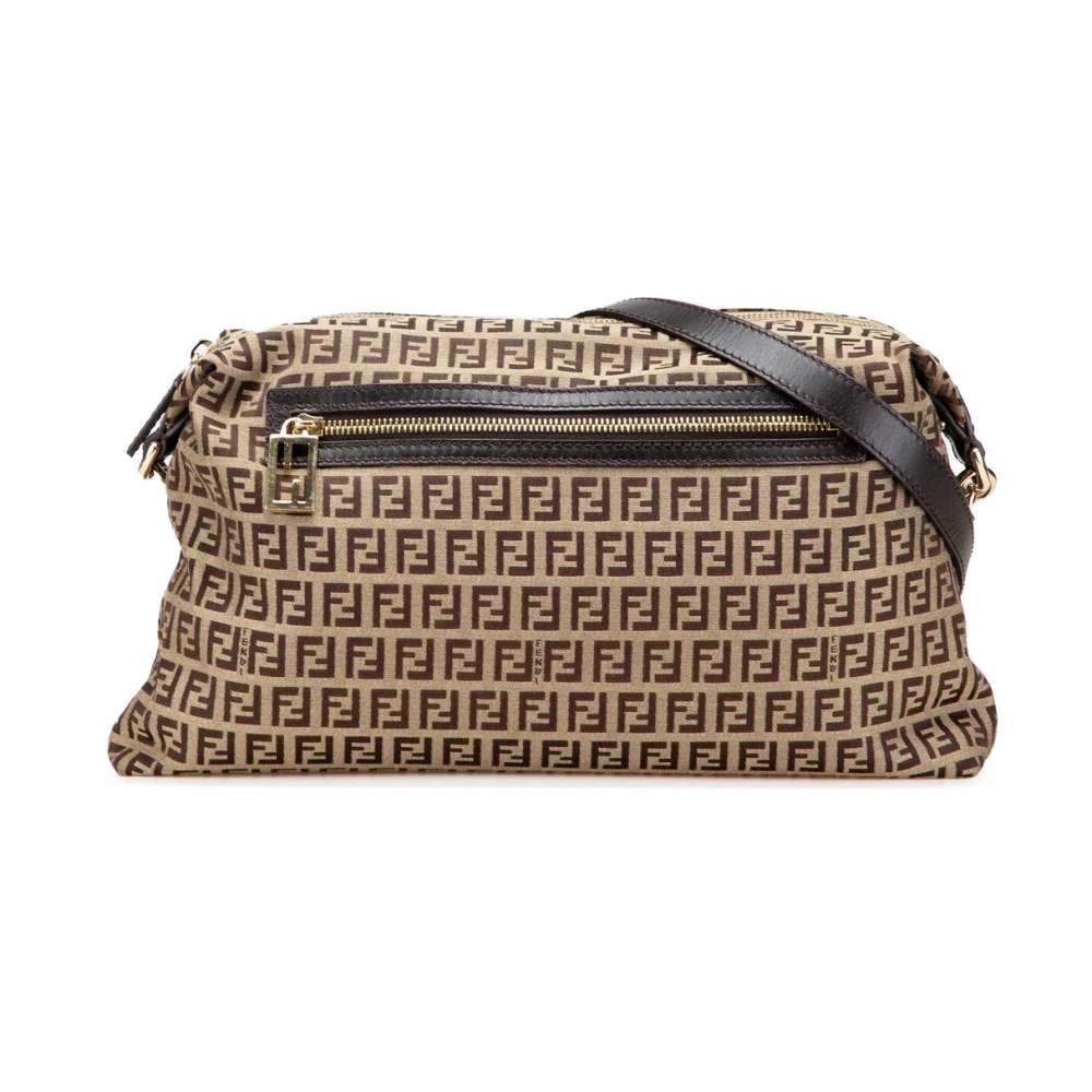 Fendi Vintage Women's Brown Vintage Cross Body Bags, One Size, Pre-Owned This Is A Shoulder Bag