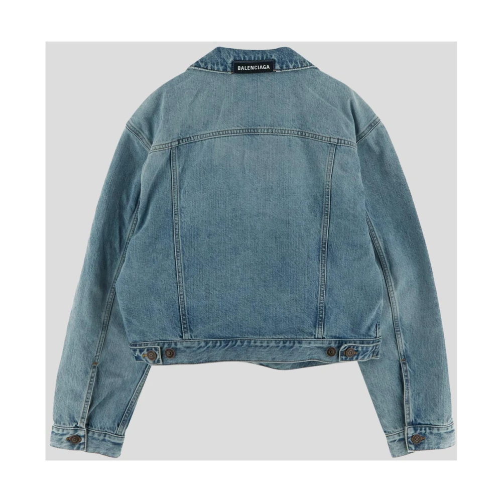 Balenciaga Stijlvolle Denim Jack voor Mannen Blue Dames