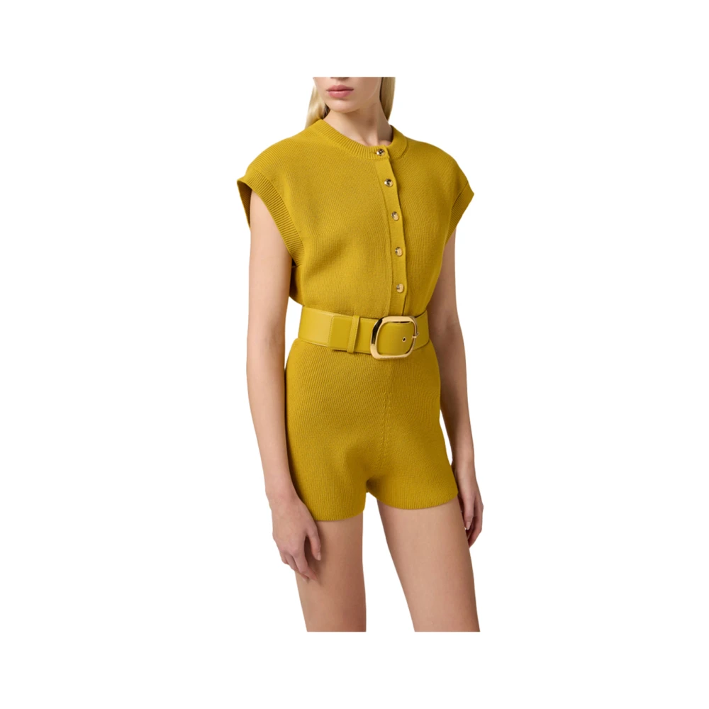 Elisabetta Franchi Gele elegante broek Yellow Dames