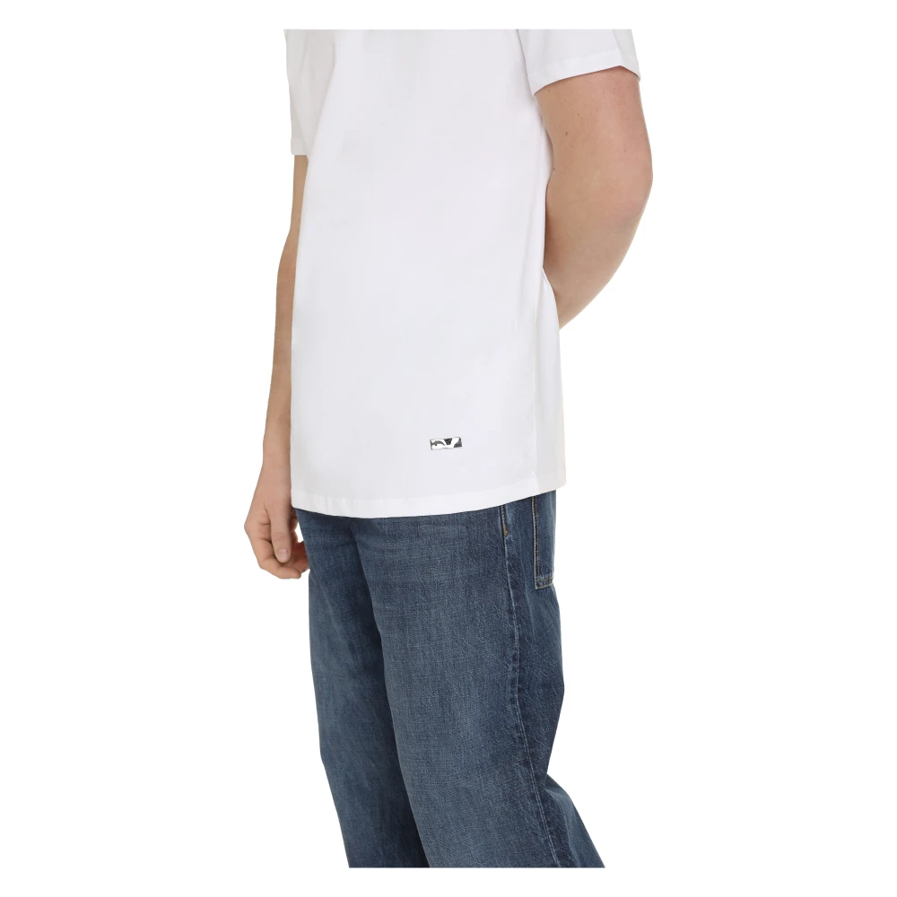 Jil Sander Geribbelde katoenen T-shirt White Heren