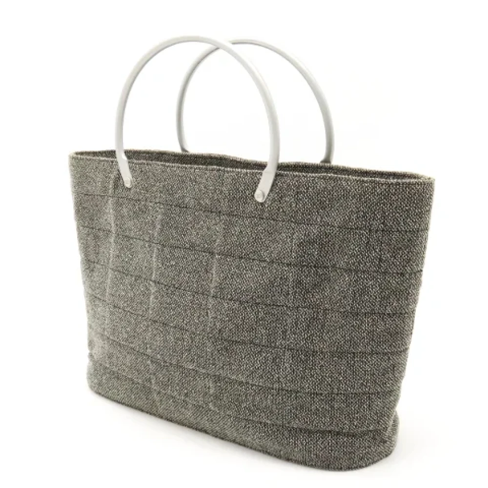 Chanel Vintage Pre-owned Canvas handbags Gray Dames