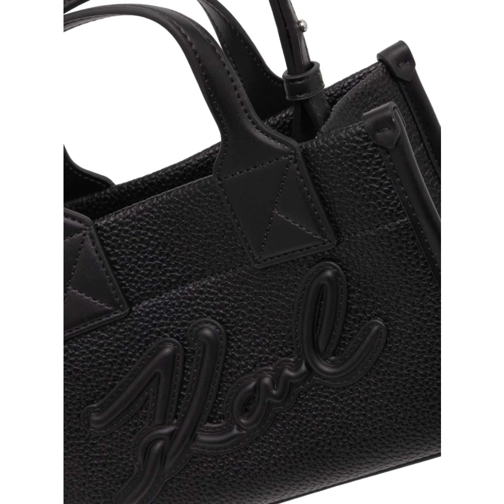 Karl Lagerfeld Tote Skuare S Grainy Zwart Logo Black Dames