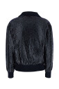 blue-sequin-polo-collar-sweater-woman