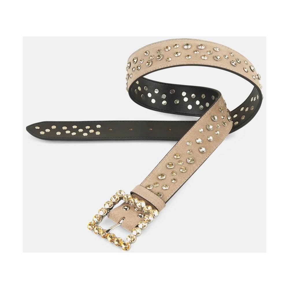Alma en Pena Leren riem studs Brown Dames