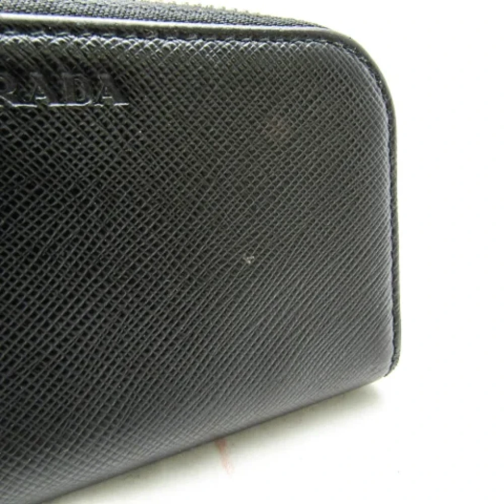 Prada Vintage Pre-owned Leather key-holders Black Dames