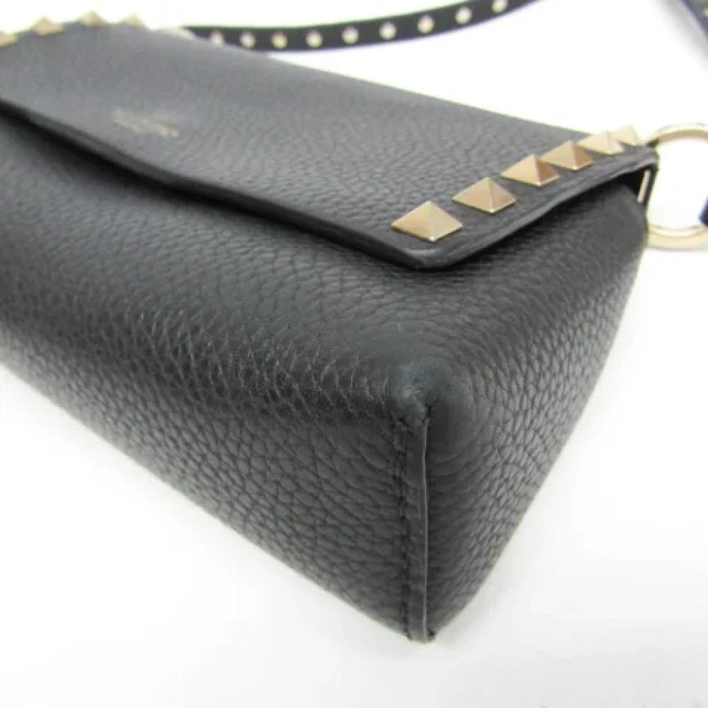 Valentino Vintage Pre-owned Leather shoulder-bags Black Dames