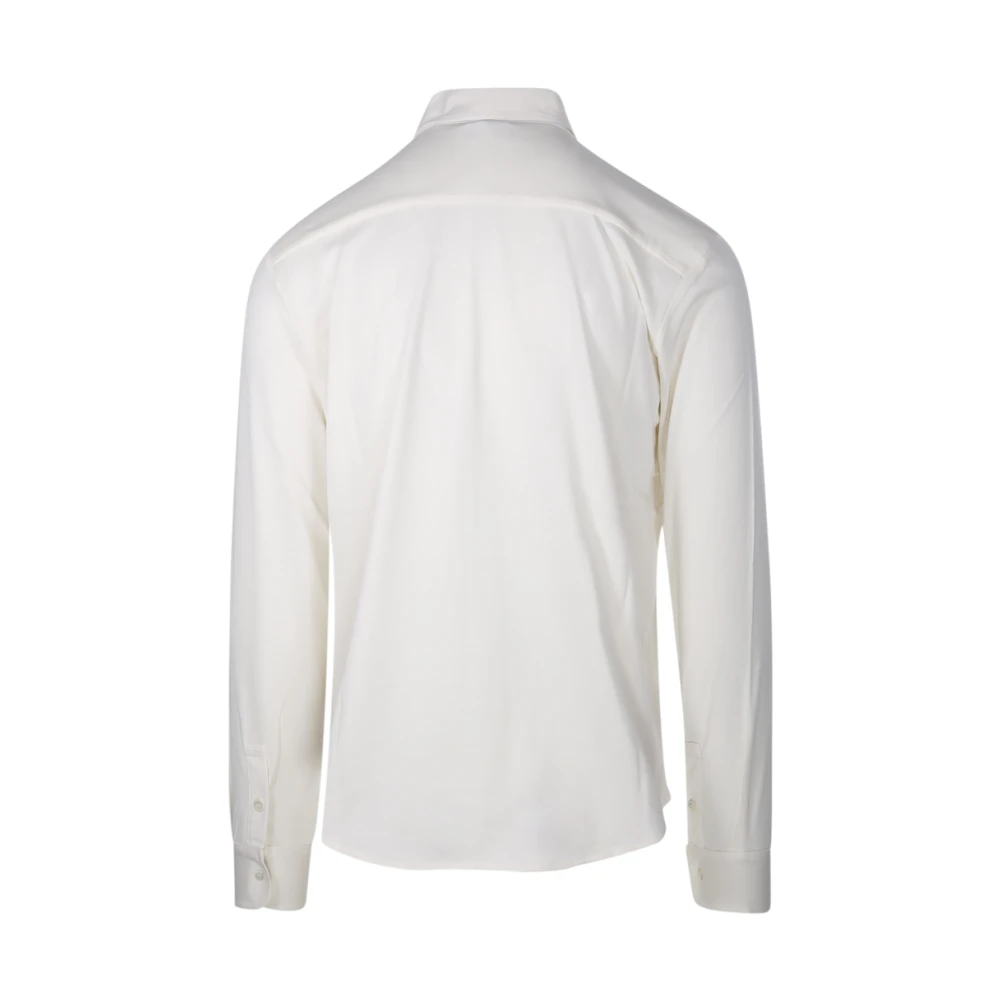 Roberto Collina Ecru Shirt Rt5102 Model Stijlvol White Heren